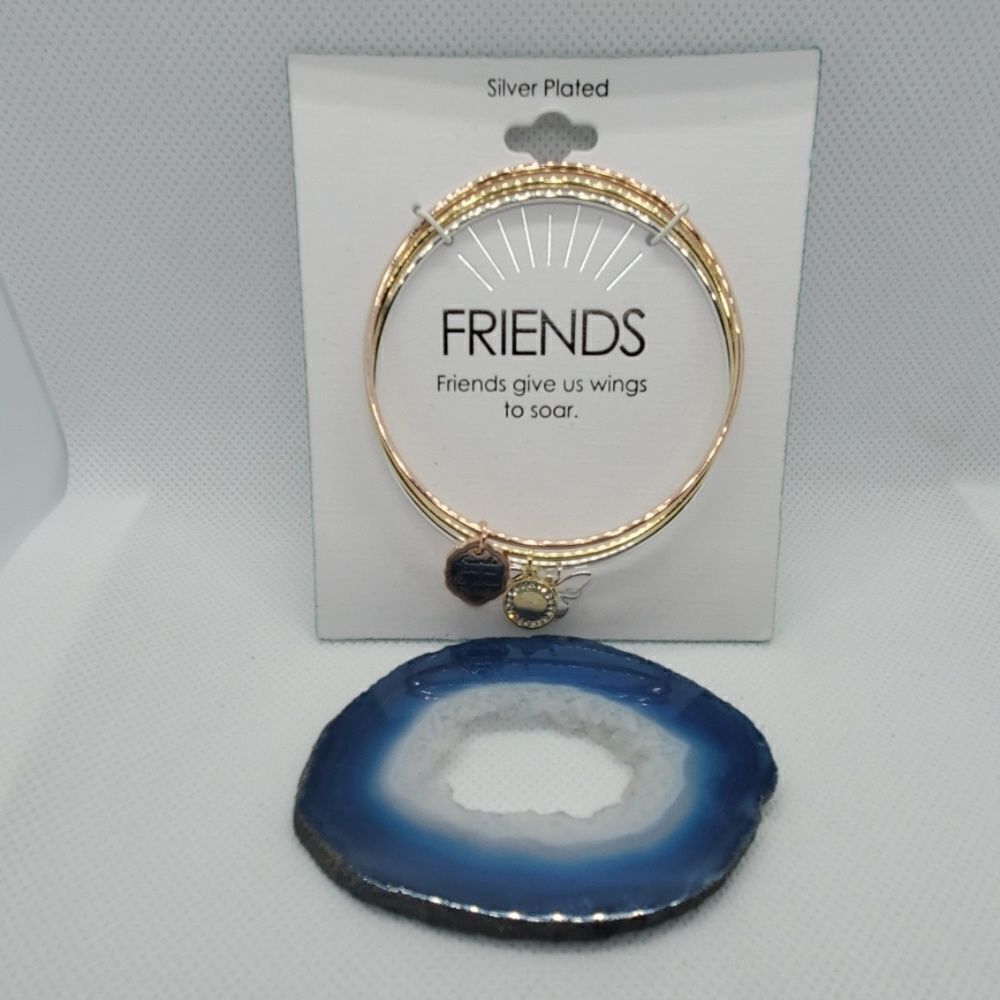 NWT Friends Set of 3 Silver Plated Bracelets